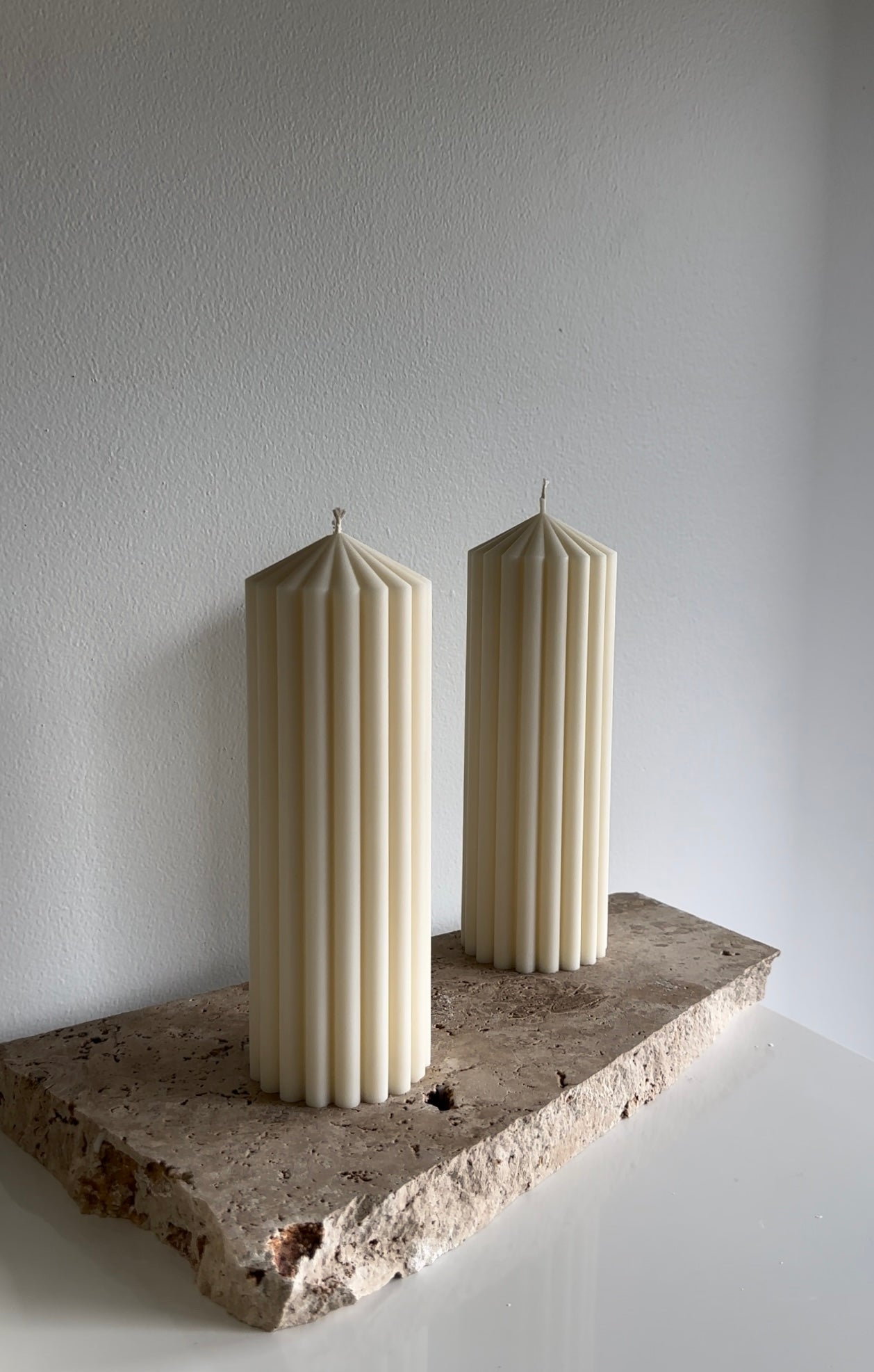 Natural Soy Wax - Peaked Pillar Candle