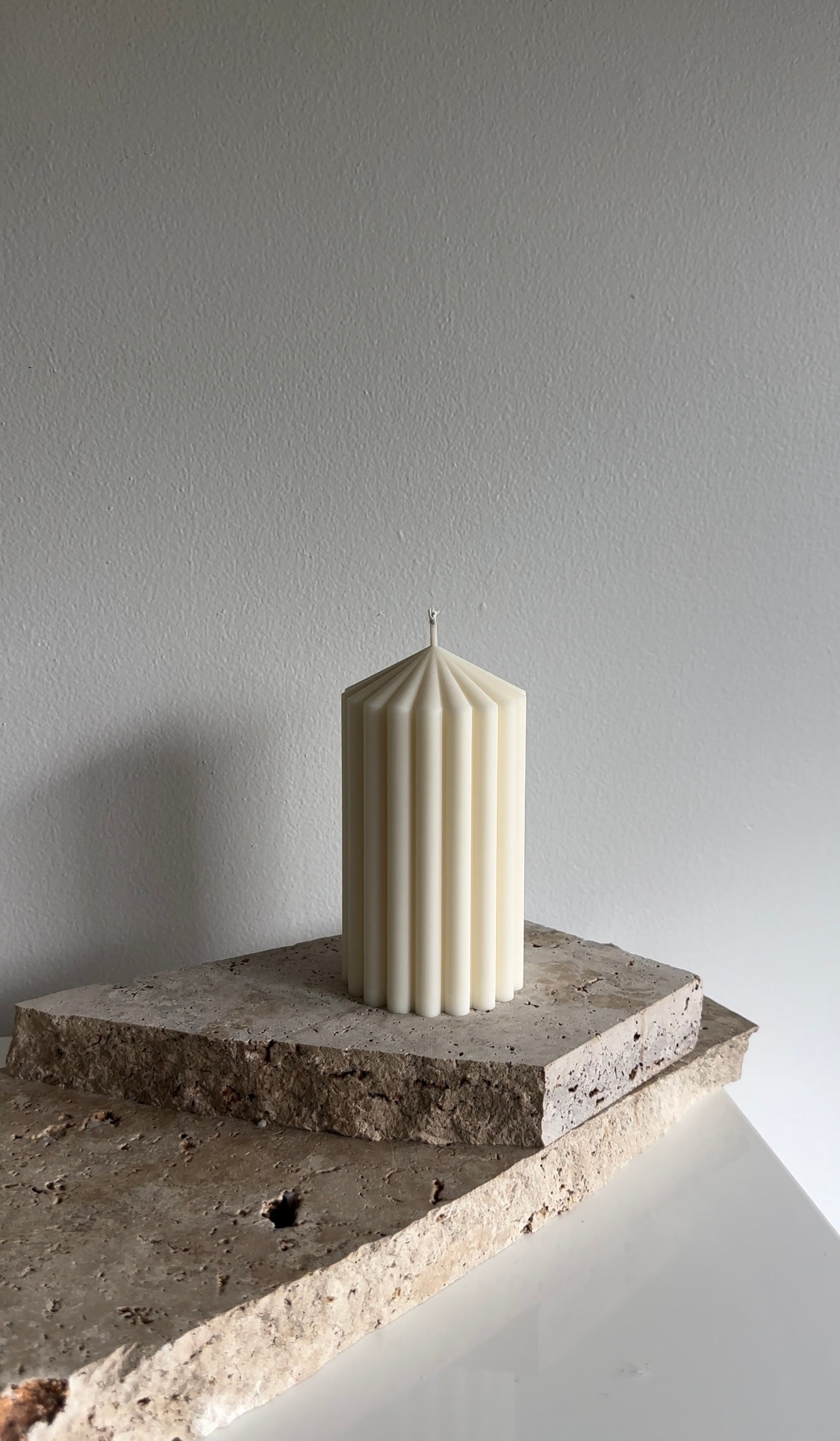 Natural Soy Wax - Peaked Pillar Candle