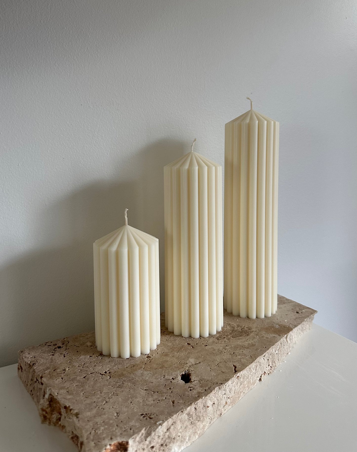 Natural Soy Wax - Peaked Pillar Candle