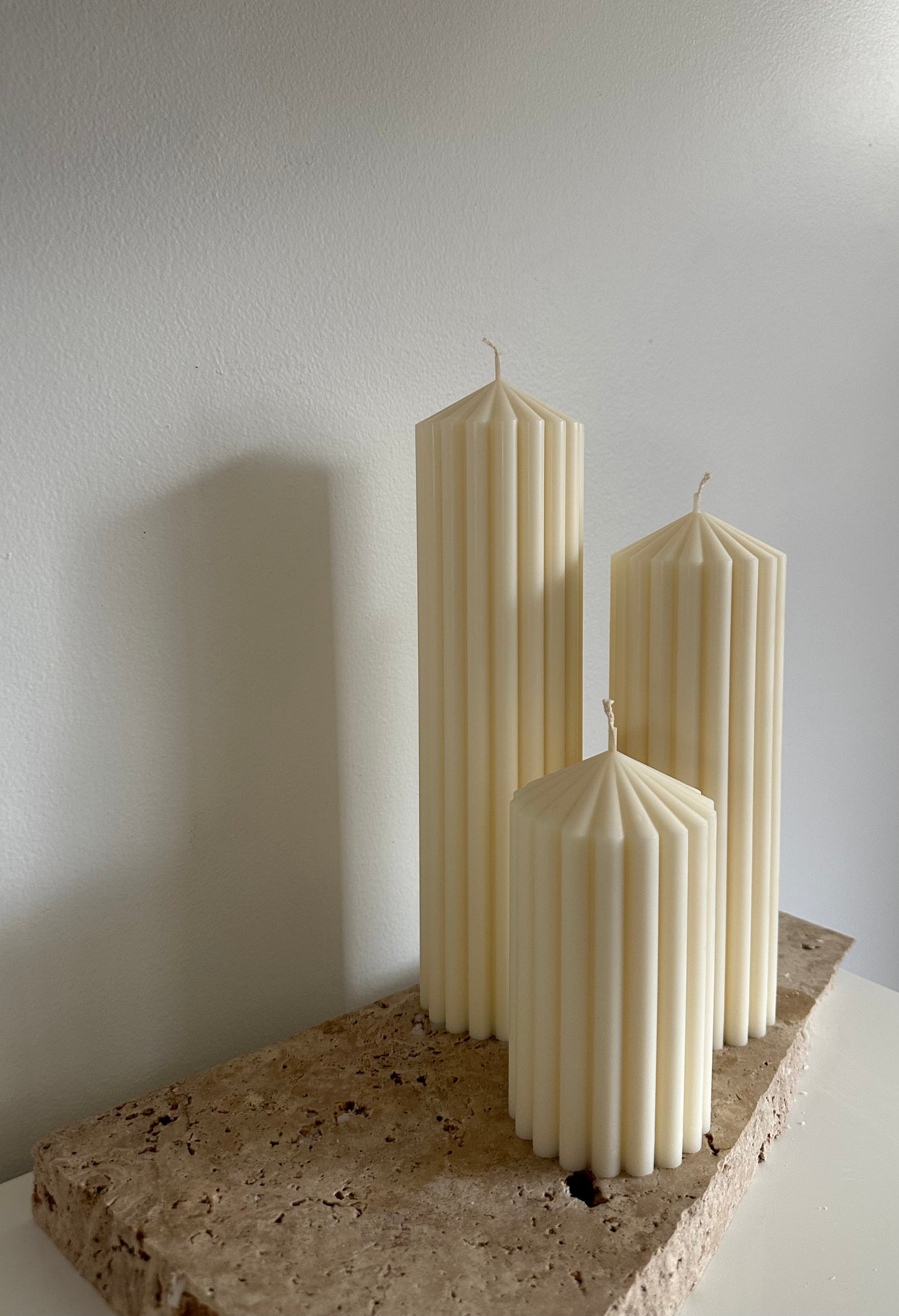 Natural Soy Wax - Peaked Pillar Candle