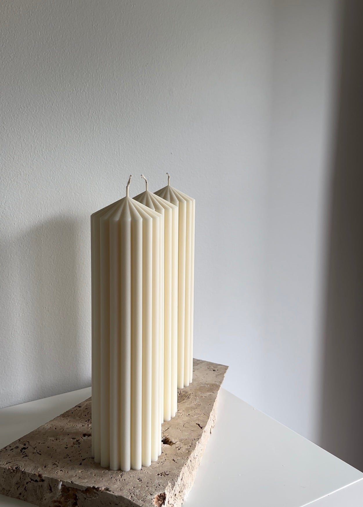 Natural Soy Wax - Peaked Pillar Candle
